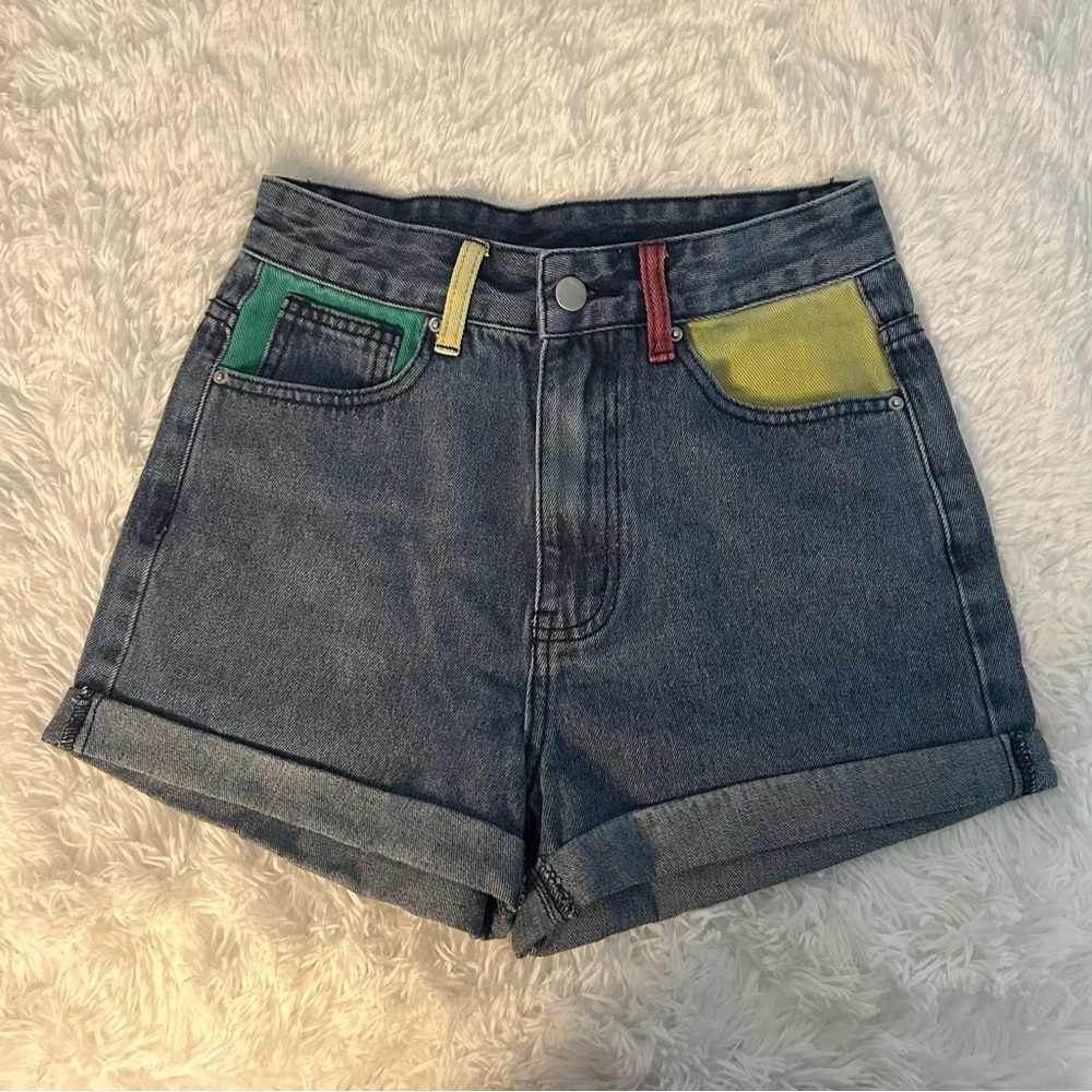!! Color paint jeans shorts - Picture 3 of 6